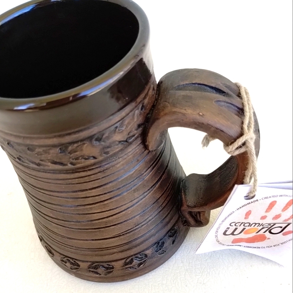 Praha Church Of Our Lady Before Tyn Mug Pottery Souvenir Prague Artist Signed - Picture 12 of 14